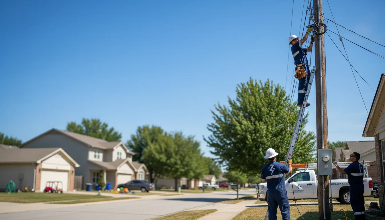 Residential electrician providing installation services in Saint Louis, OK